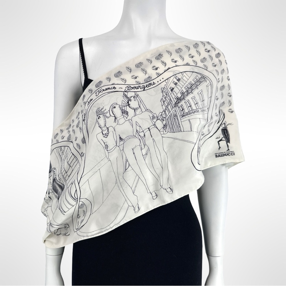 100% silk infinity reversible scarf by Designer Florence Balducci